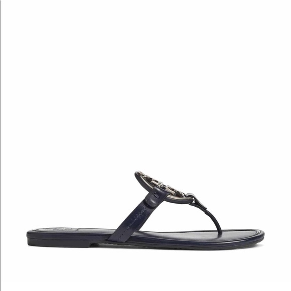 Tory Burch Metal Miller navy sandals - Picture 2 of 8